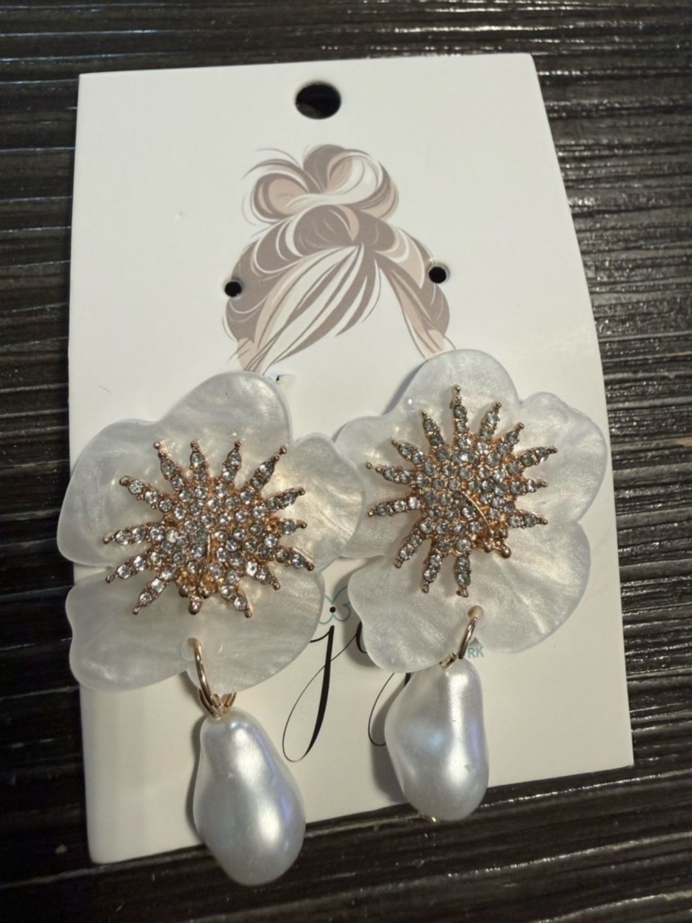 Joy New York Floral Pearl Drop Statement Earrings